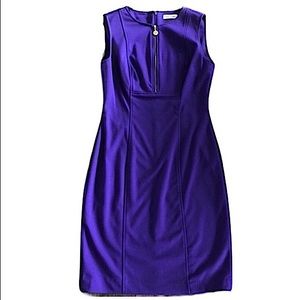 Calvin Klein Purple Half Zipped Cocktail Dress